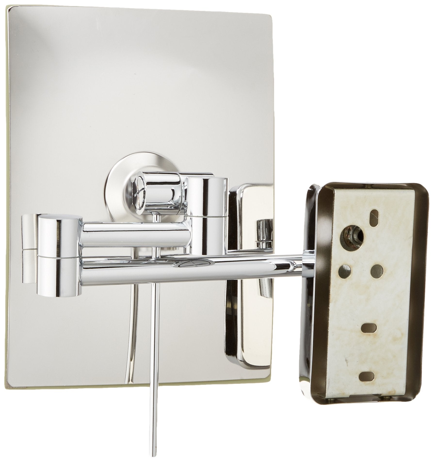 Jerdon 8.75-Inch X 6.5-Inch Wall Mount Makeup Mirror - Personal Mirror With 5X Magnification & 14 Inch Wall Extension - Chrome W